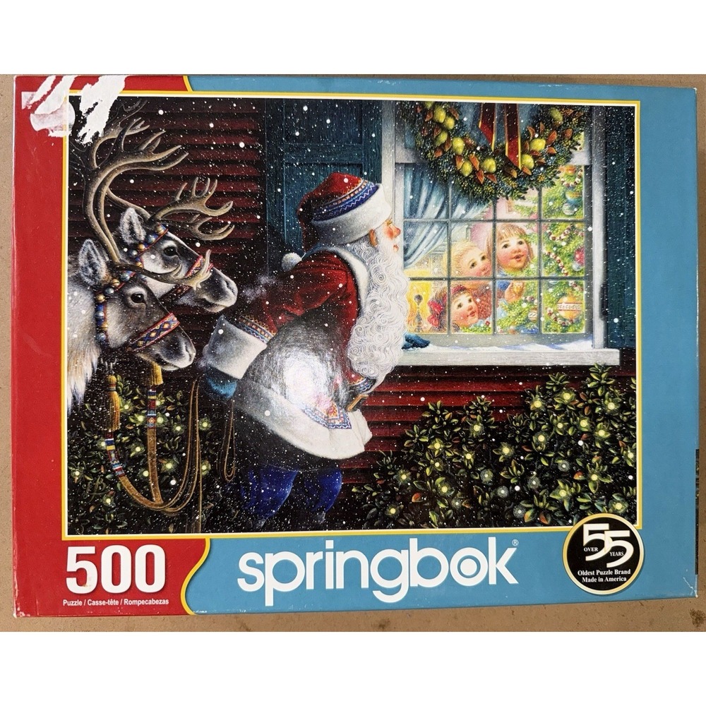 Springbok Santas Arrival 500 Piece Jigsaw Puzzle Lynn Bywaters Christmas